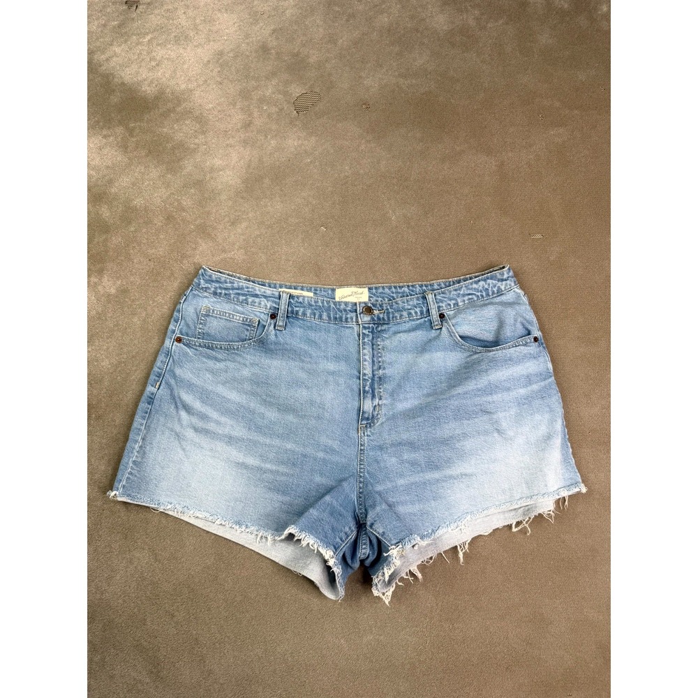 Universal Thread 90's Cutoff Shorts Women 20 Blue Denim Cotton Raw Hem High Rise